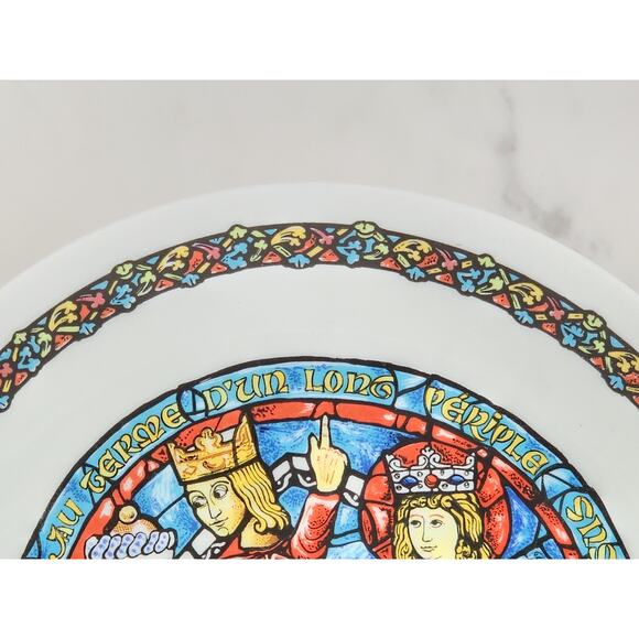 Christmas Three Wise Men Three Kings Vitrail Stain Glass 1979 Porcelain Limoges - Picture 5 of 13